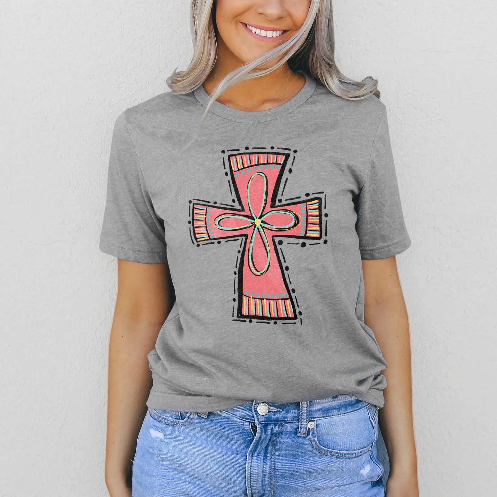 Mauve Cross Tee