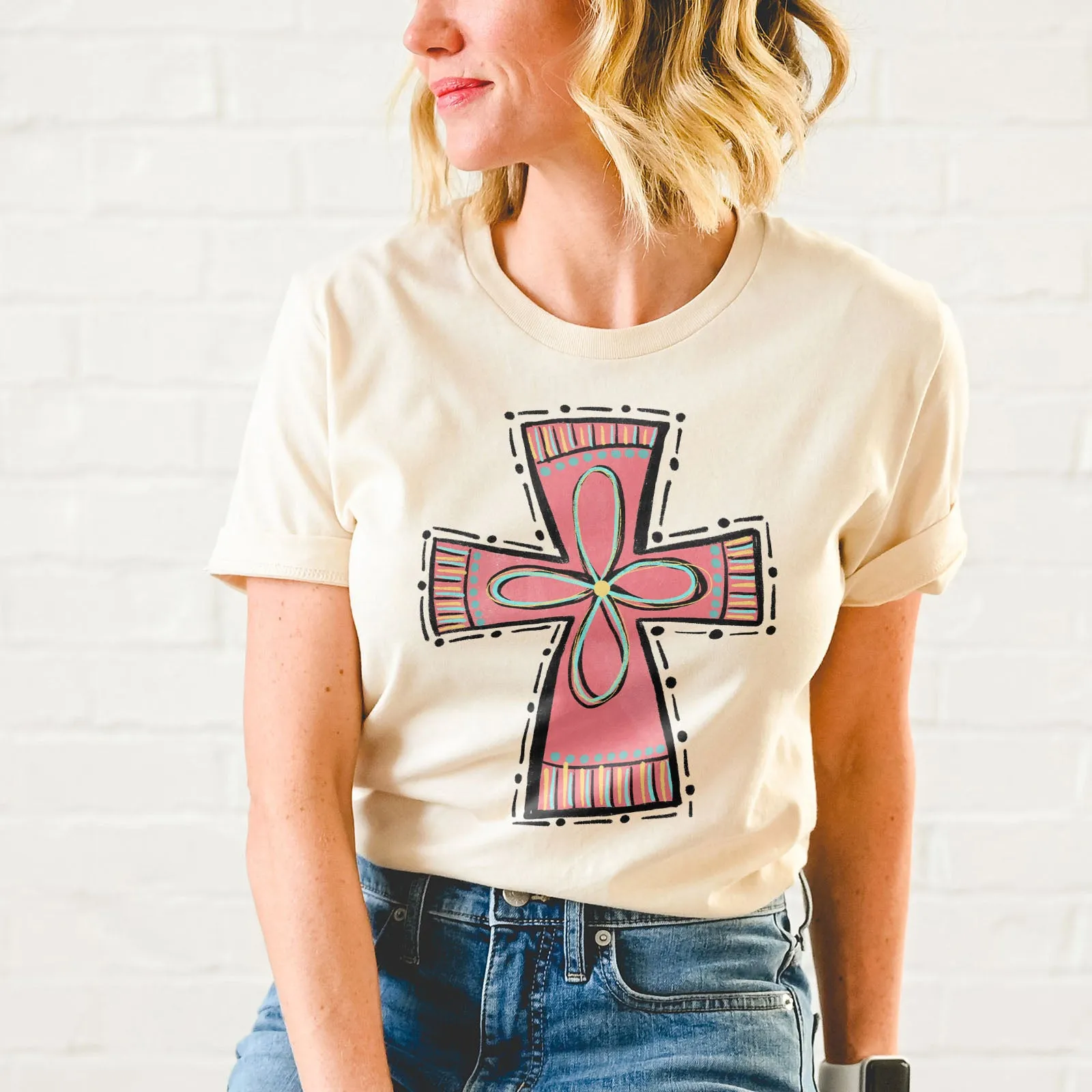 Mauve Cross Tee