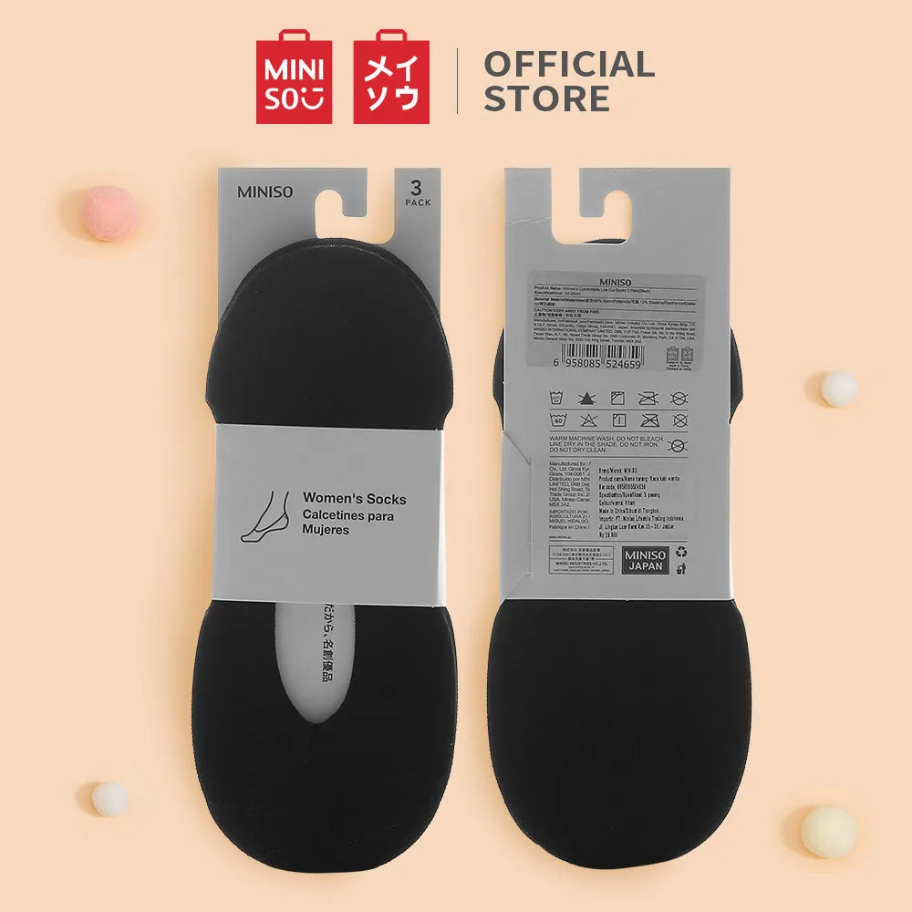 MINISO Women's Comfortable Low Cut Socks 3 Pairs