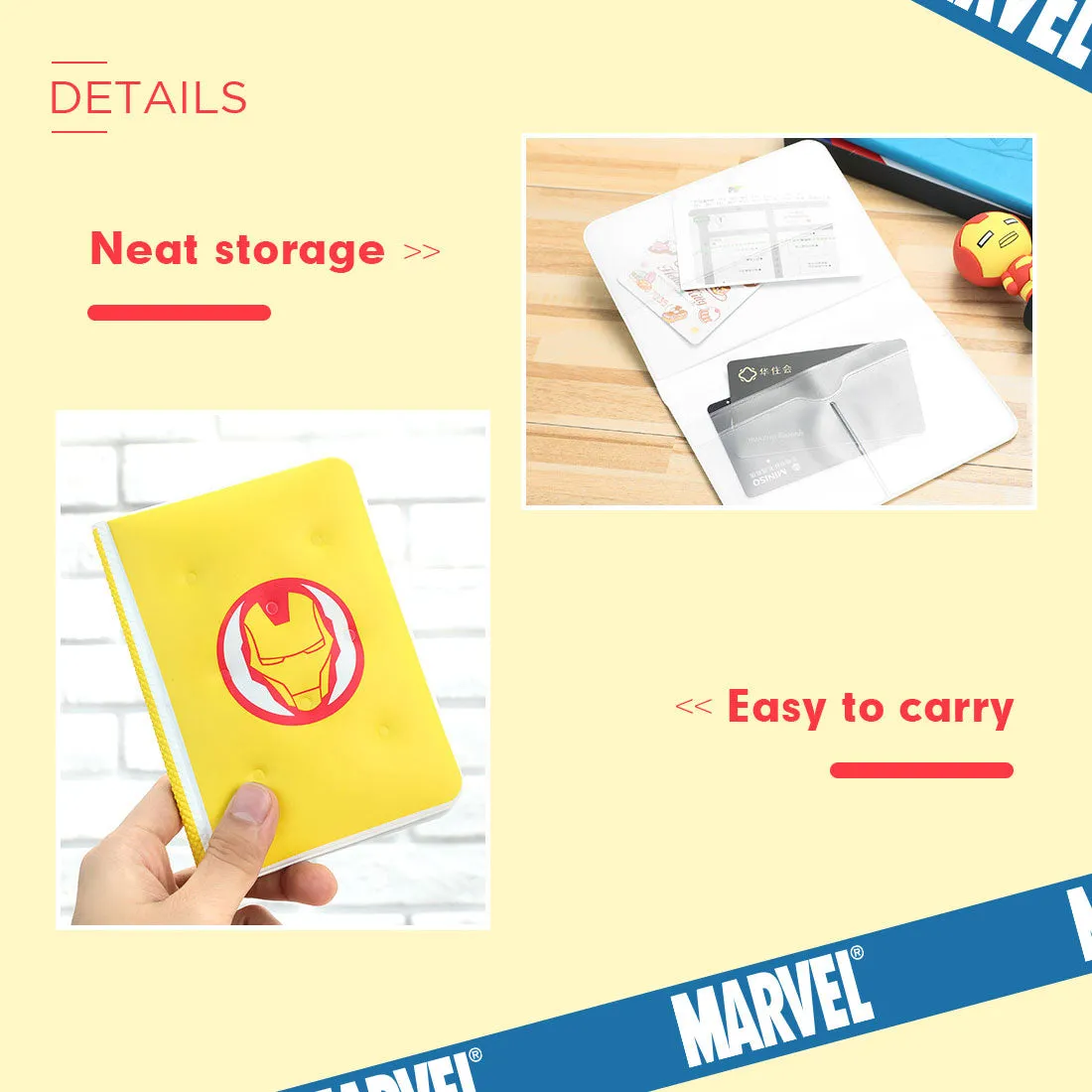 MINISO x Marvel - Simple Passport Holder Travel Wallet Cover