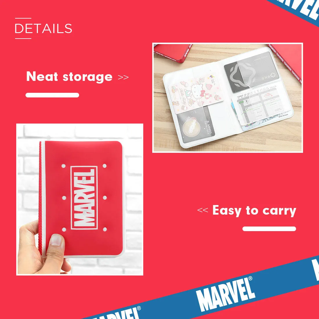 MINISO x Marvel - Simple Passport Holder Travel Wallet Cover