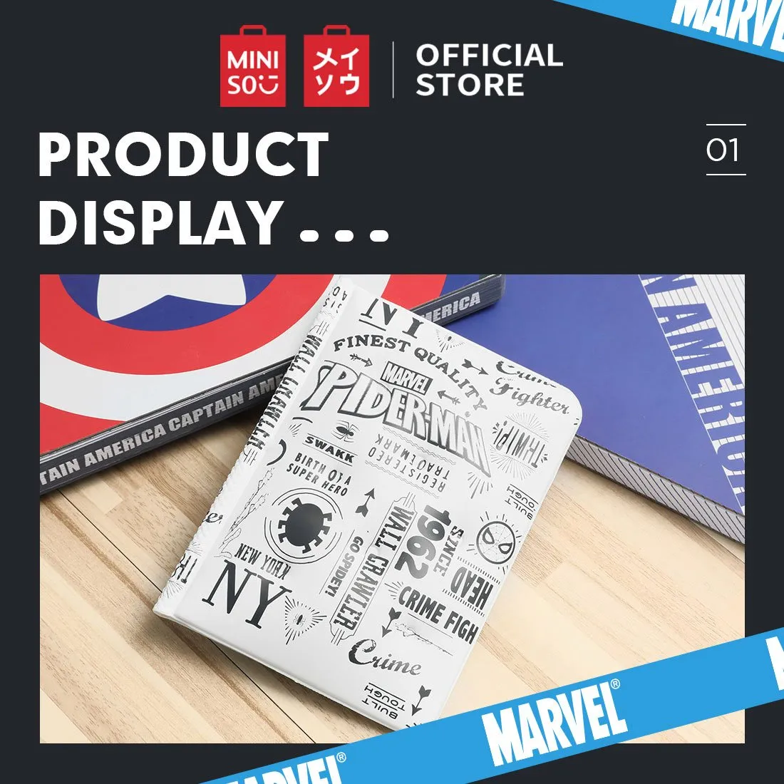 MINISO x Marvel - Simple Passport Holder Travel Wallet Cover