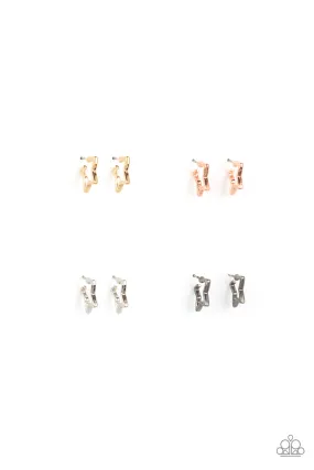 Multi Metal Star Hoop Earrings - Starlet Shimmer