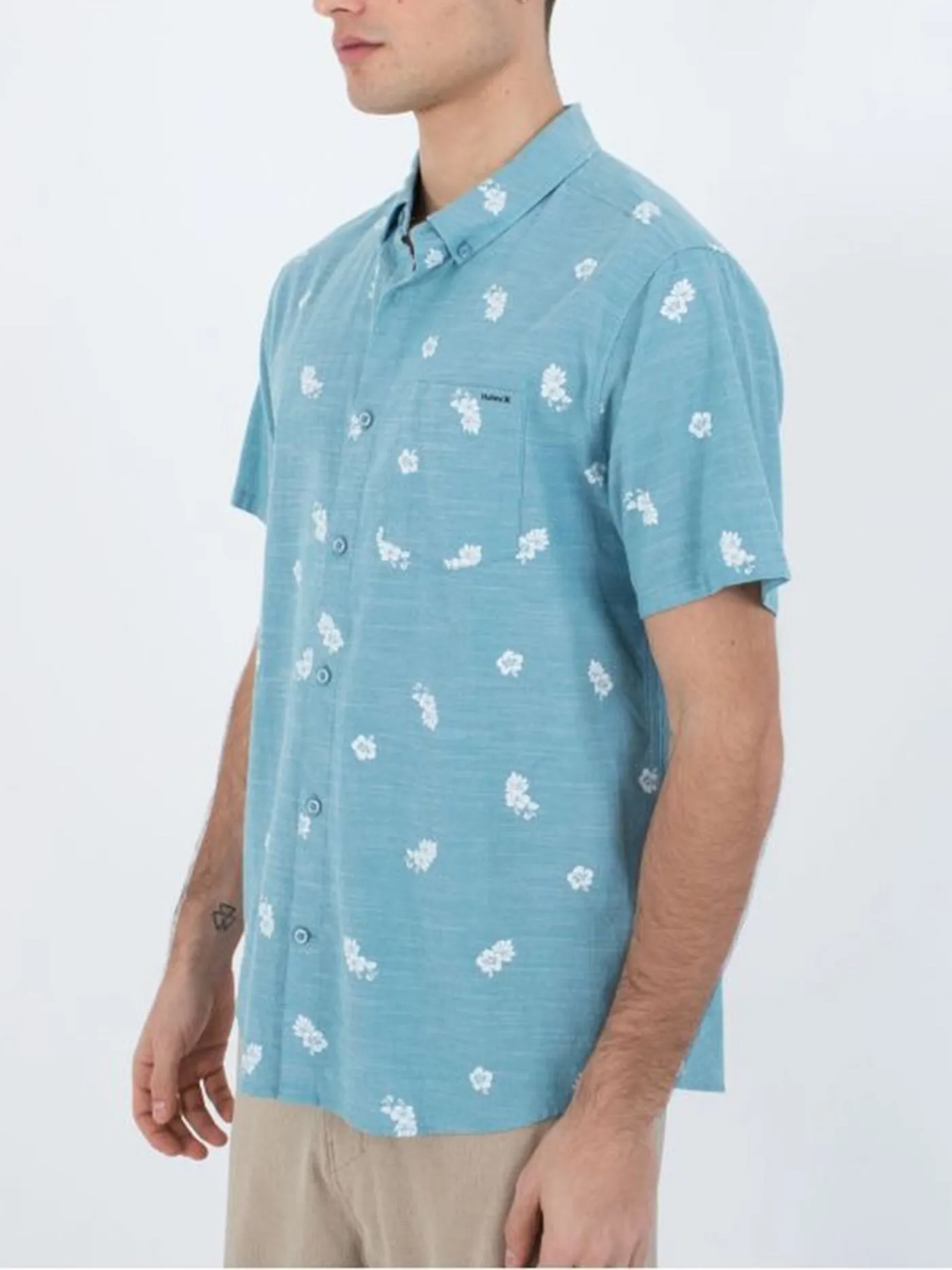 One & Only Stretch Print Short Sleeve Buttondown Shirt