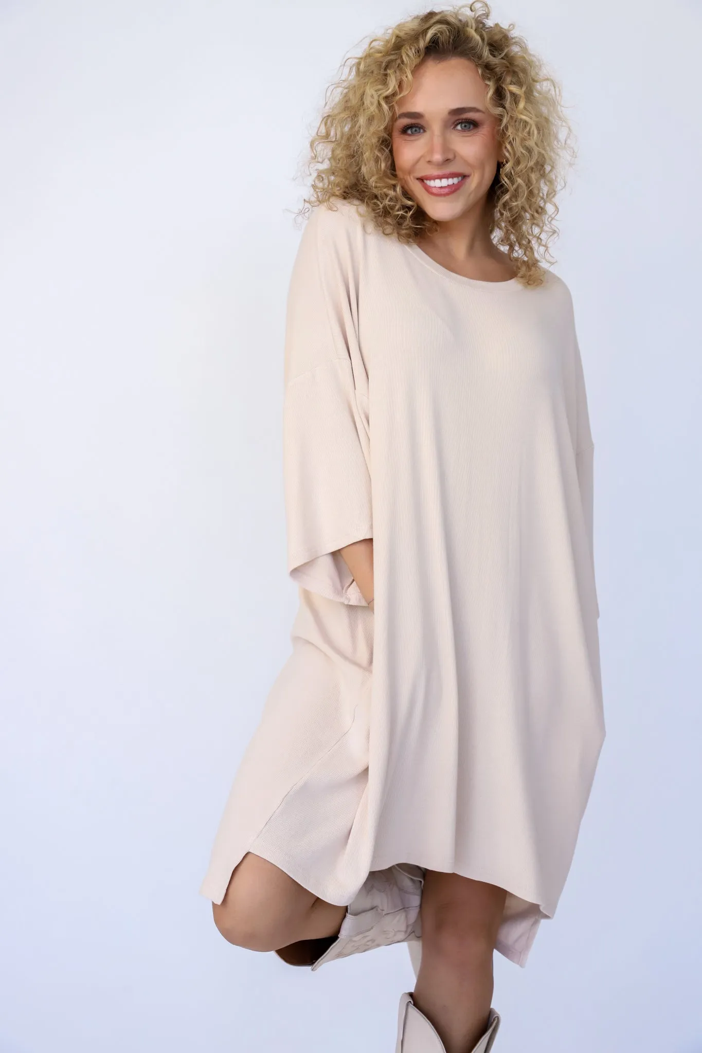 Out Of Pocket Dress Oatmeal