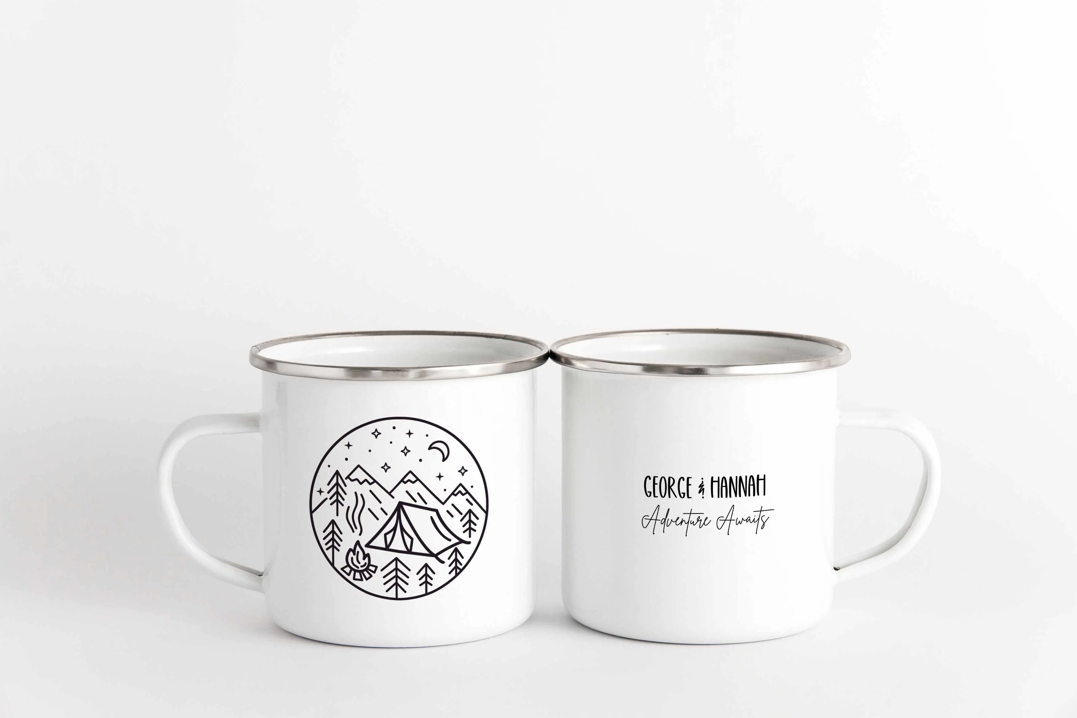 Personalised Couples Camping Mug