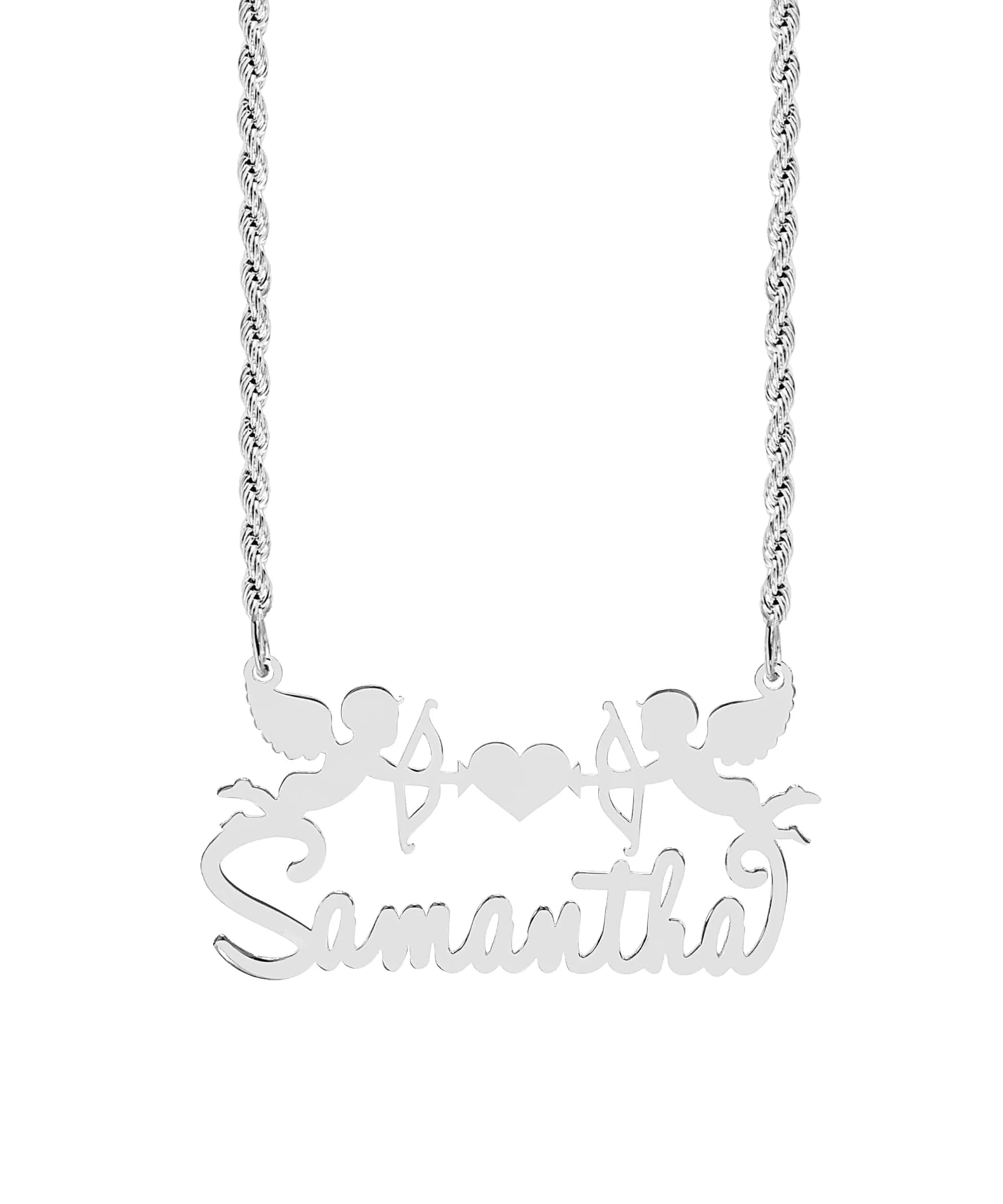 Personalized Cupid Name Necklace