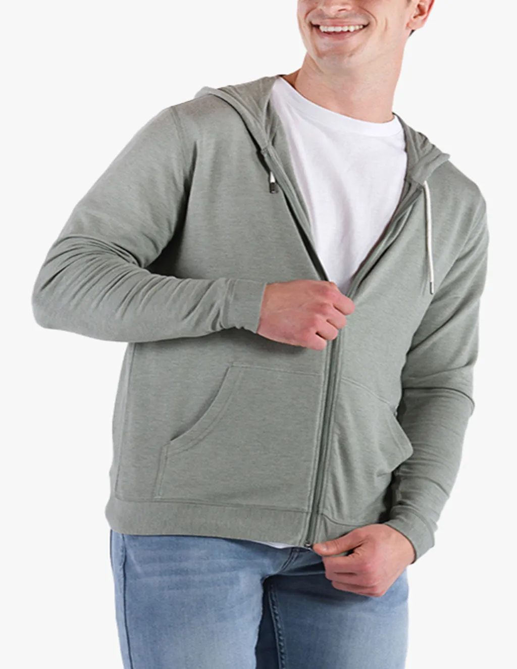 PINE CASHMERE ZIP UP