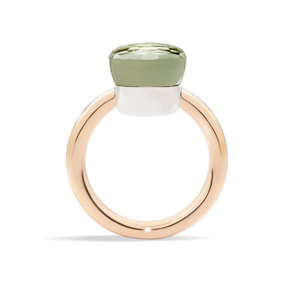 Pomellato - Nudo Classic - Stackable Ring with Prasiolite, 18k Rose and White Gold