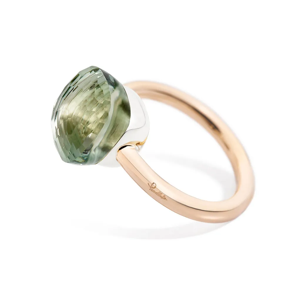 Pomellato - Nudo Classic - Stackable Ring with Prasiolite, 18k Rose and White Gold