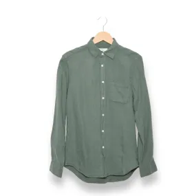 Portuguese Flannel Linen Pocket Shirt dry green