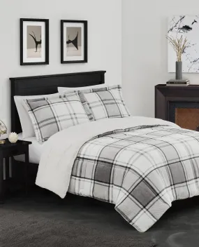 RONNIE PLAID 3 PIECE COMFORTER SET