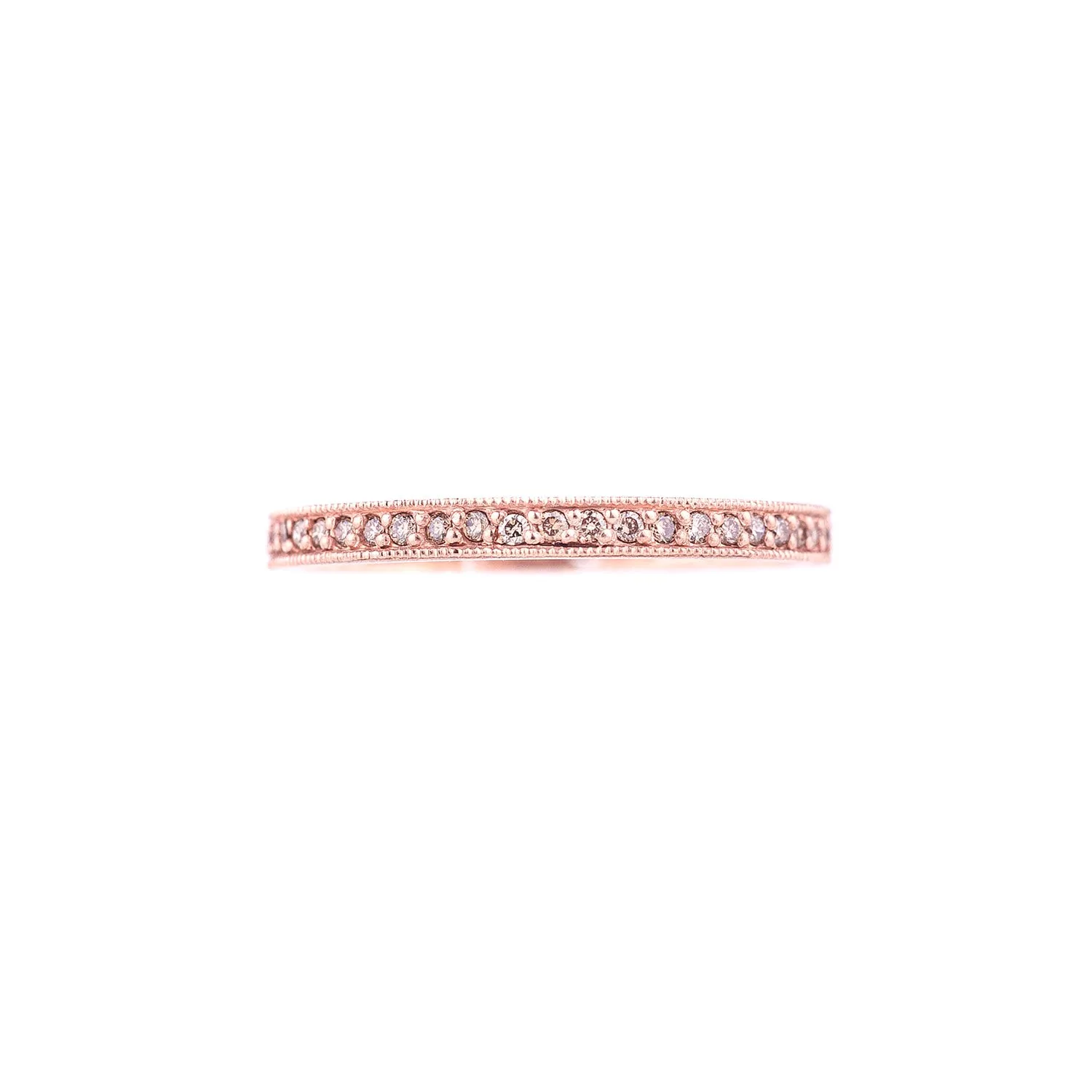 Rose Gold Stacking Pave Diamond Band by Dawes Design