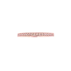 Rose Gold Stacking Pave Diamond Band by Dawes Design