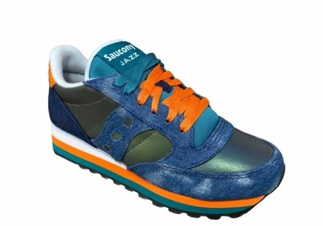 Saucony Original women's sneakers shoe Jazz Triple S60567-2 denim blue-orange