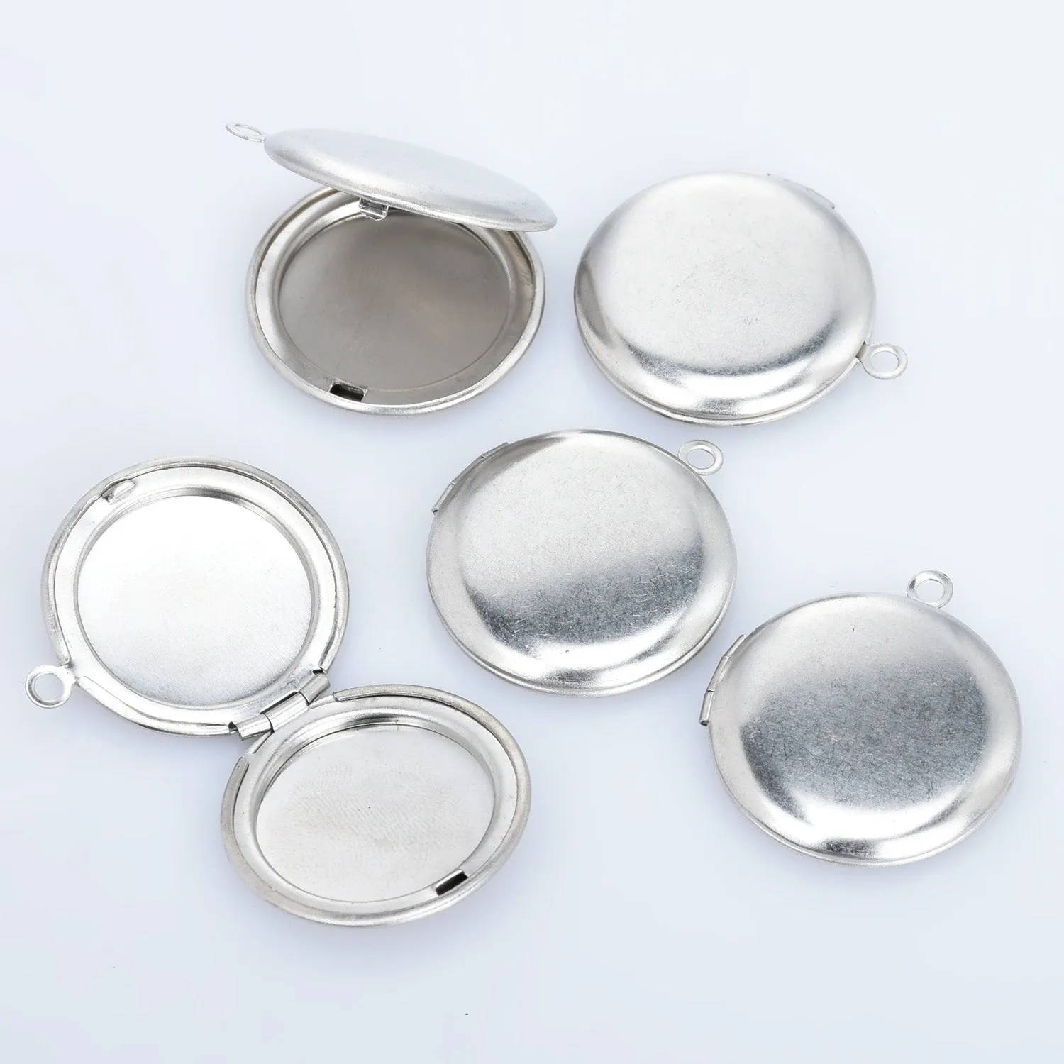 Stainless Steel High Quality Locket Pendant Charm Photo Frame Charm for Locket Necklace 5pcs 10277