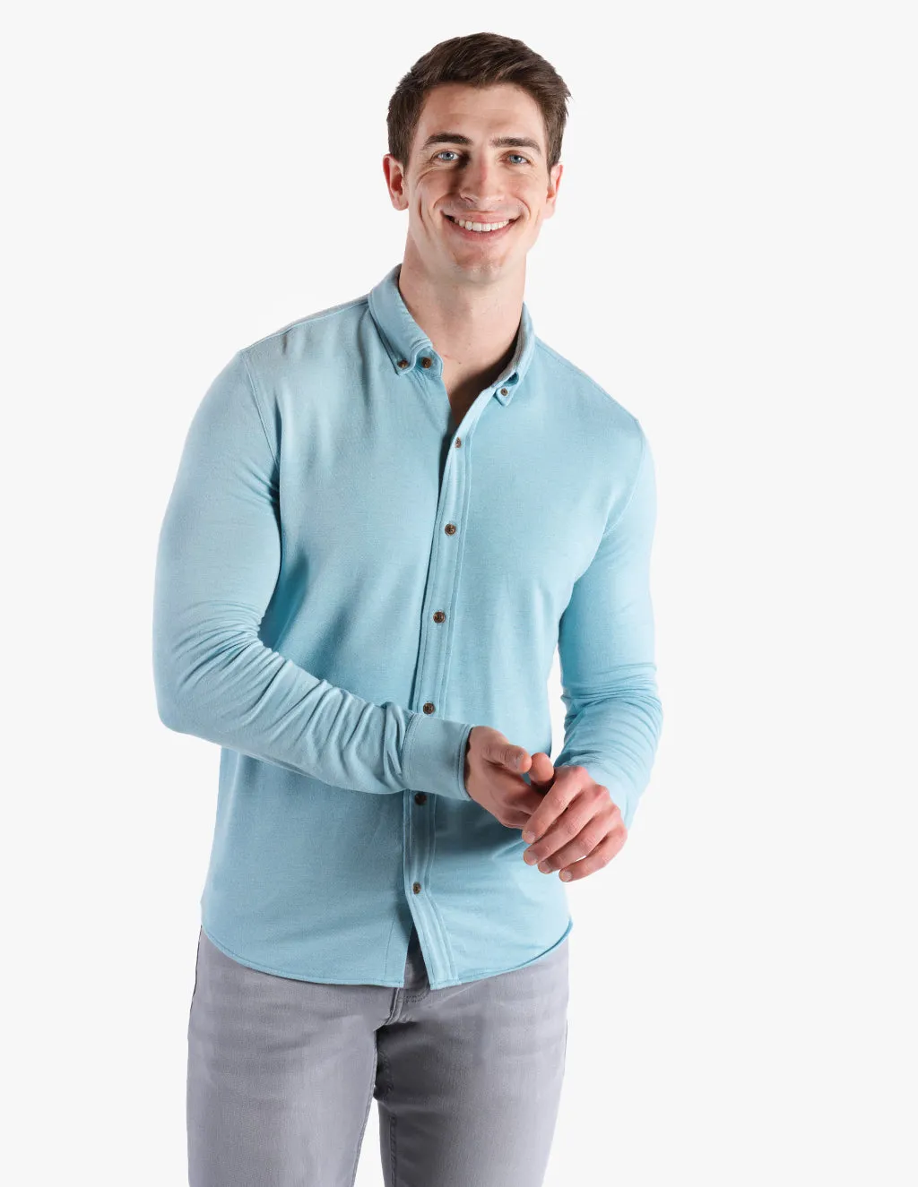 STRATOSPHERE CASHMERE BUTTON DOWN