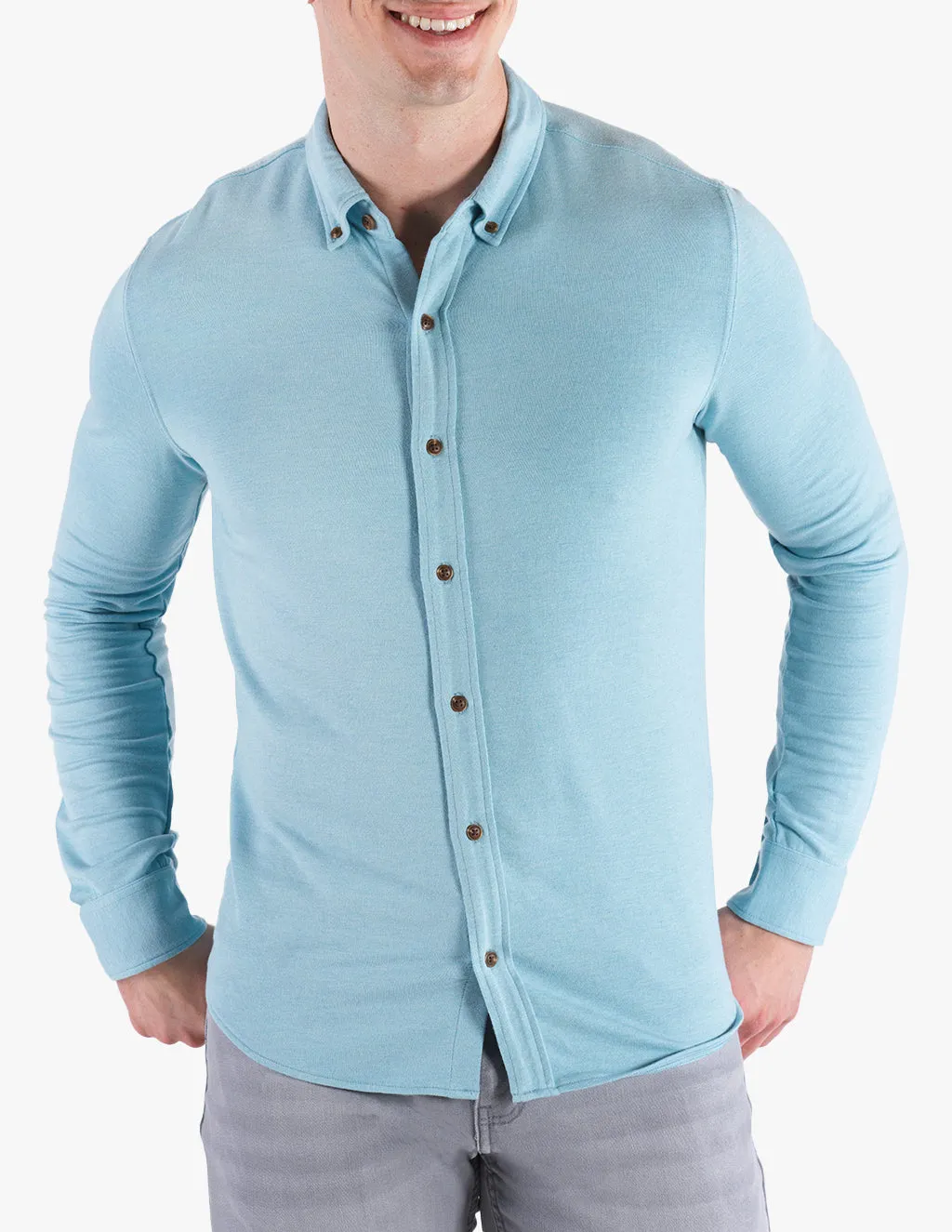 STRATOSPHERE CASHMERE BUTTON DOWN