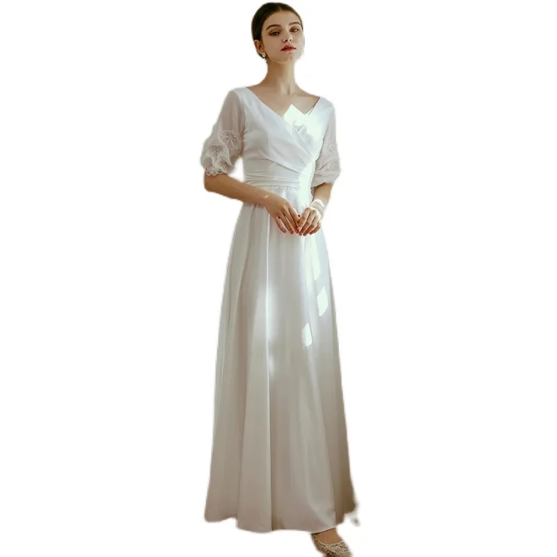 The Caserina Wedding Bridal Short Sleeve Gown