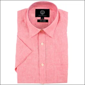 Viyella Pink Linen Short Sleeve shirt.