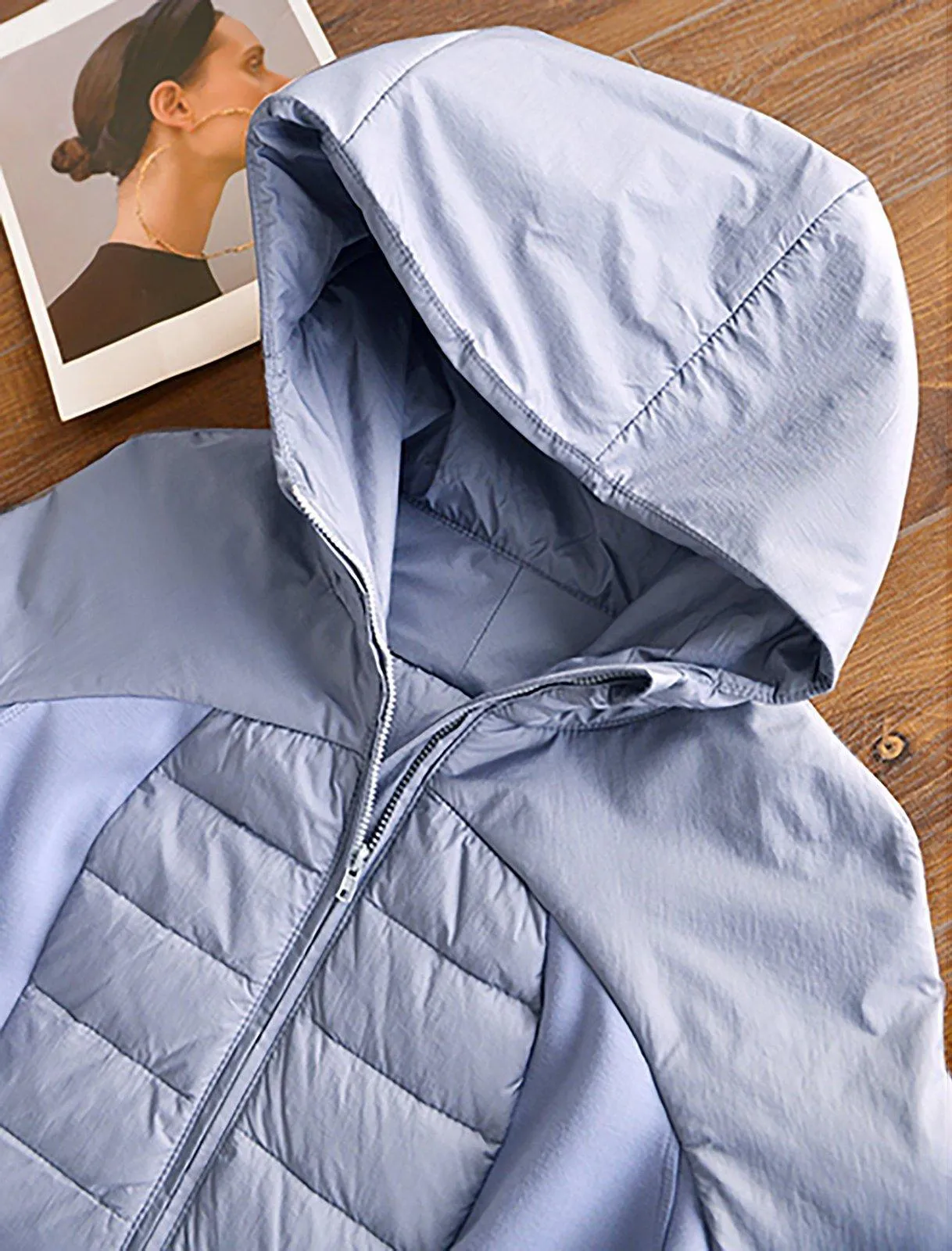 Women Hooded Down Puffer Jacket,Hooded Down Coat,Quilted down jacket,Warm Lightweight Down Coat,Warm Puffy Coat,Black Down Jacket,Gray Coat