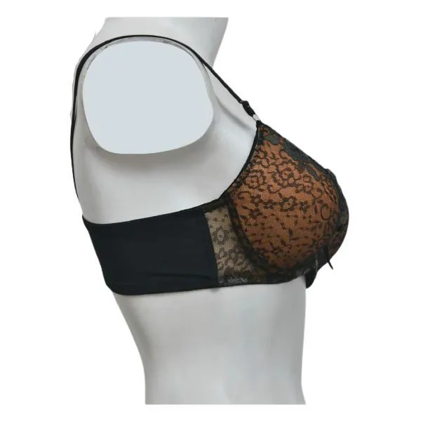 Women Underwired Bra Padded Bra Fancy Net Pushup Bra