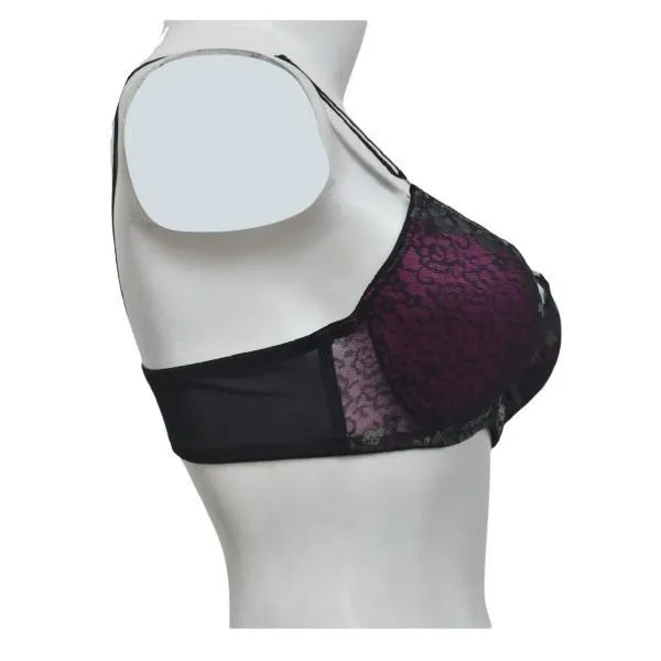 Women Underwired Bra Padded Bra Fancy Net Pushup Bra