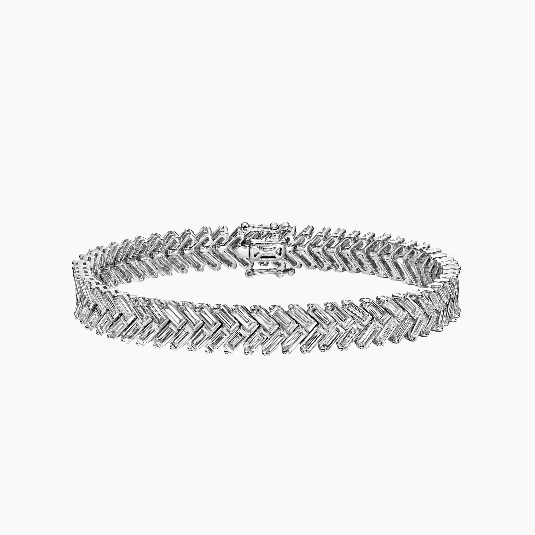 Zipper Diamond Tennis Bracelet